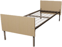 Кровать металлическая одноярусная для общежитий 70x190 артикул E1-70